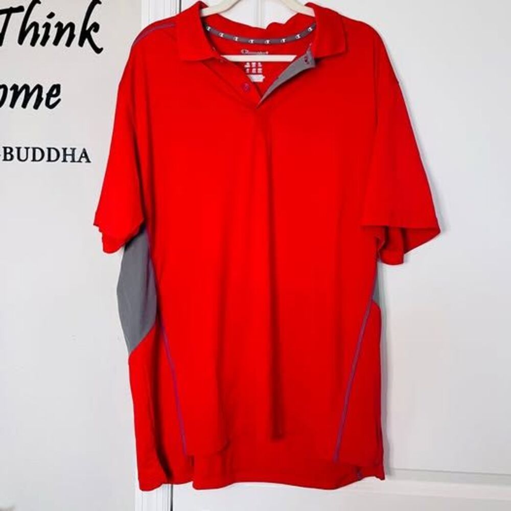 Champion Performax Red 3 button Double Dry Women's Polo Plus Size 1X